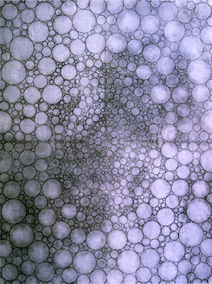 pigment on paper, Circle B102 by Mary Judge.