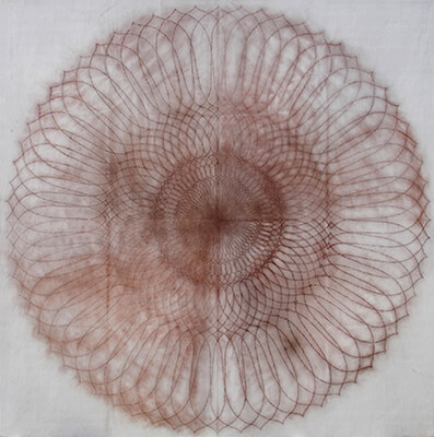 pigment on paper, Exotic Hex T101  by Mary Judge.
