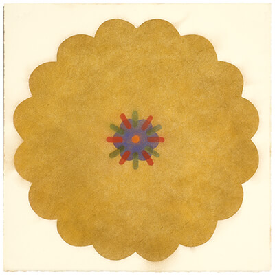 pigment on paper, Pop Flower LM 17 by Mary Judge.