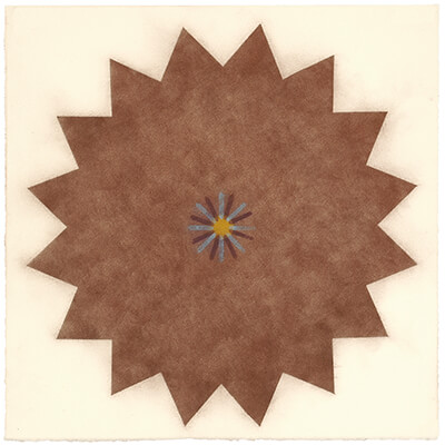 pigment on paper, Pop Flower LM 18a by Mary Judge.