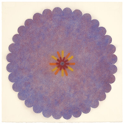 pigment on paper, Pop Flower LM 26 by Mary Judge.