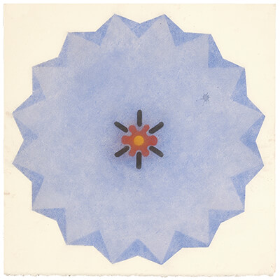 pigment on paper, Pop Flower LM 28 by Mary Judge.