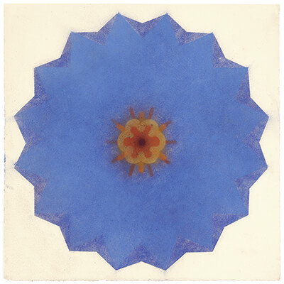 pigment on paper, Pop Flower LM 29 by Mary Judge.