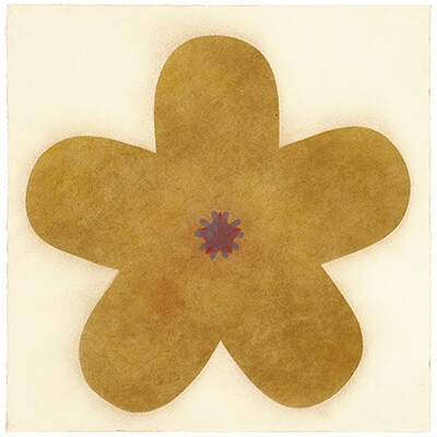 pigment on paper, Pop Flower LM 5 by Mary Judge.