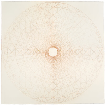 pigment on paper, Oculus 21 by Mary Judge.
