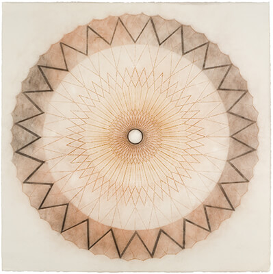 pigment on paper, Oculus 8 by Mary Judge.