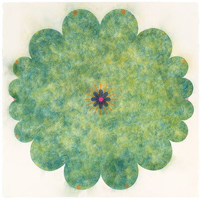 pigment on paper, Popflower 6108 by Mary Judge.