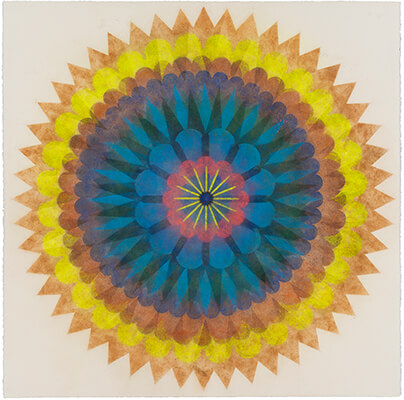 pigment on paper, Poptic 9 by Mary Judge.