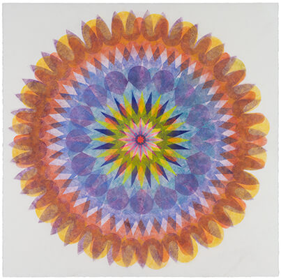pigment on paper, Poptic 17 by Mary Judge.