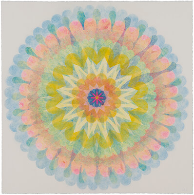 pigment on paper, Poptic 23 by Mary Judge.