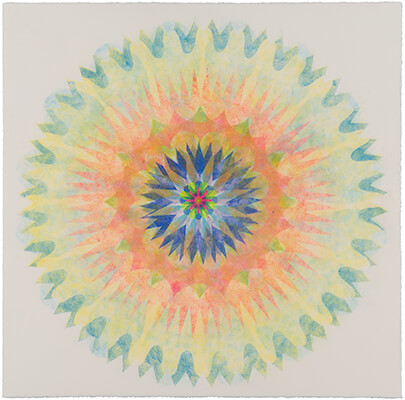 pigment on paper, Poptic 26 by Mary Judge.