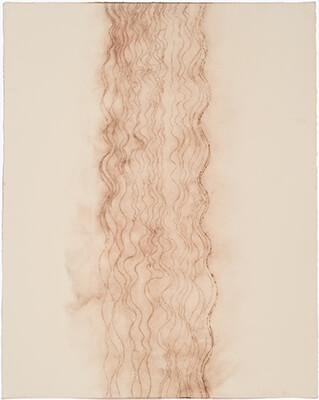 pigment on paper, River and Steel and Flow 3, by Mary Judge.