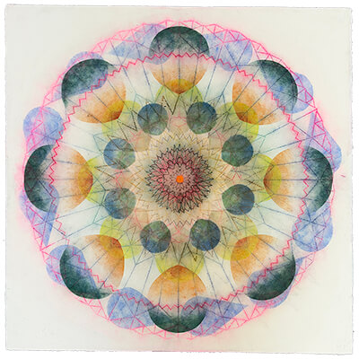 pigment on paper, Cold Star by Mary Judge.