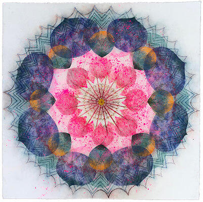 pigment on paper, Heat Lightening by Mary Judge.