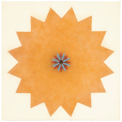 pigment on paper, Pop Flower LM 20 by Mary Judge.