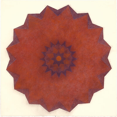 pigment on paper, Pop Flower LM 30 by Mary Judge.