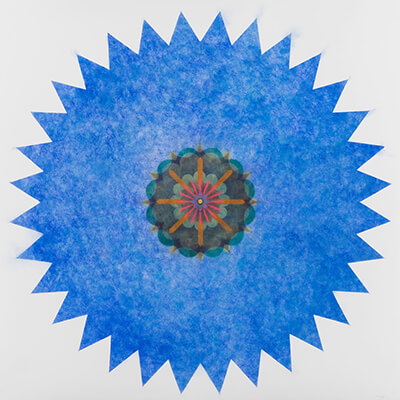 pigment on paper, Pop Flower Opus 2 by Mary Judge.