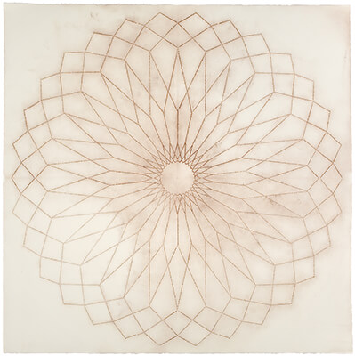 pigment on paper, Oculus 1 by Mary Judge.