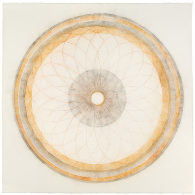 pigment on paper, Oculus 16 by Mary Judge.