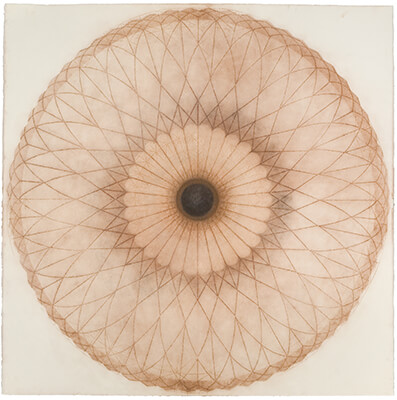 pigment on paper, Oculus 19 by Mary Judge.