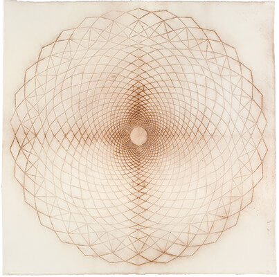 pigment on paper, Oculus 20 by Mary Judge.