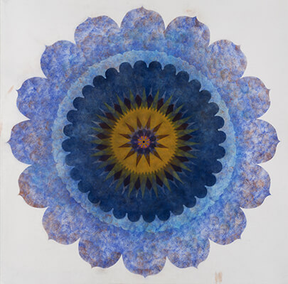 pigment on paper, Pop Flower Opus 13 by Mary Judge.
