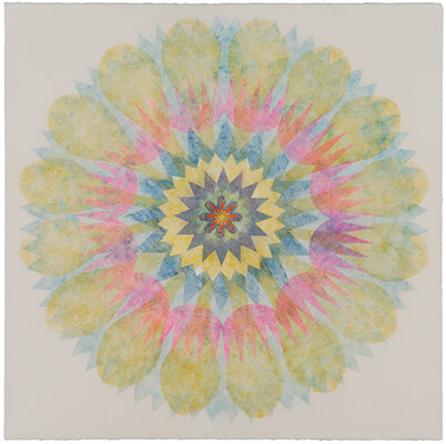 pigment on paper, Poptic 25 by Mary Judge.
