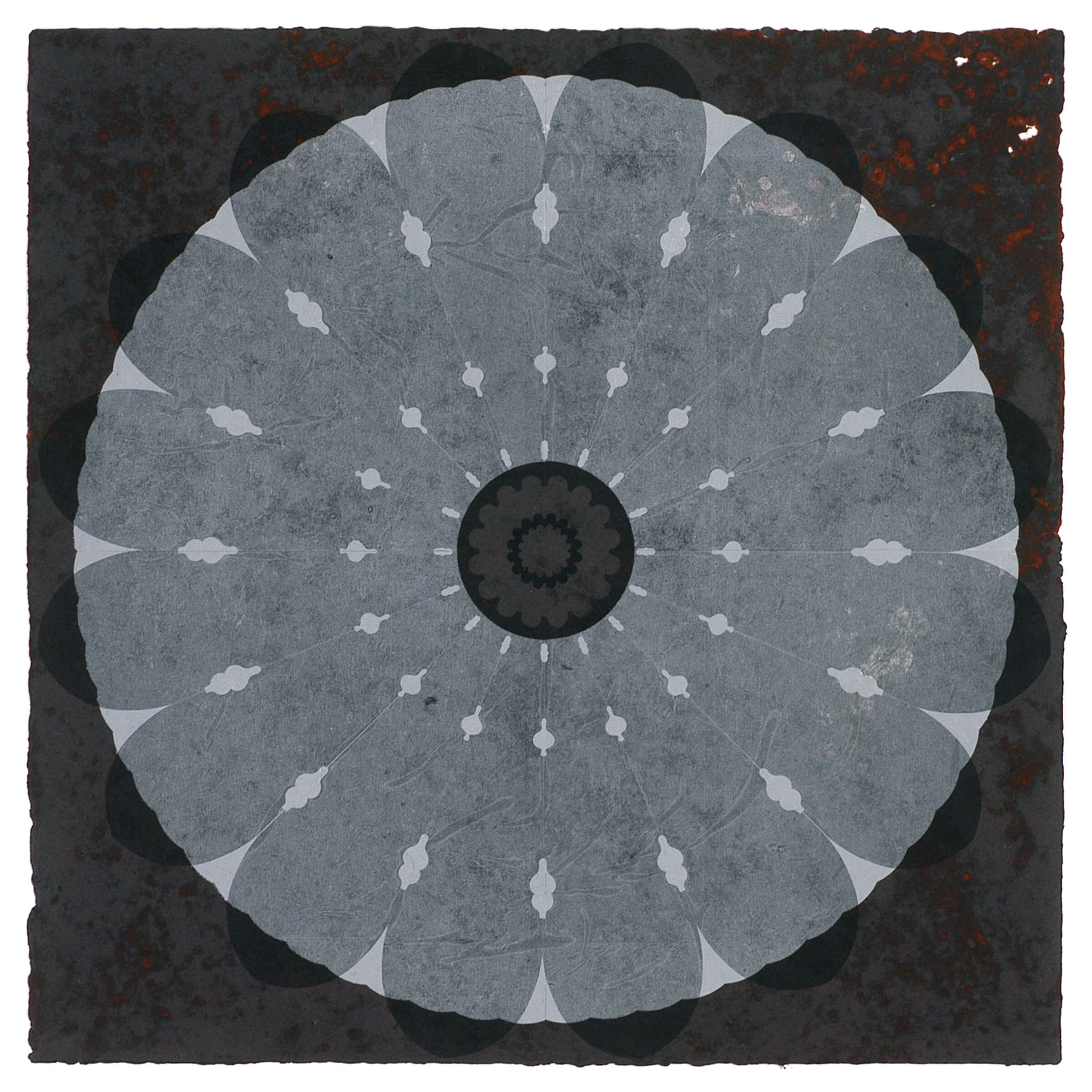 Rose Window Series 64, 2006,  48 x 48 inches, ink on handmade paper, edition variable